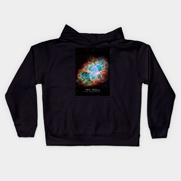 Crab Nebula Kids Hoodie by Dashu